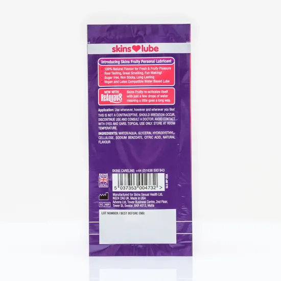 Skins Mango & Passionfruit Water Based Lubricant - 5ml Foil Skins Mango & Passionfruit Water Based Lubricant - 5ml Foil