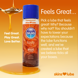 Skins Salted Caramel Water Based Lubricant 4.4 fl oz (130ml) Skins Salted Caramel Water Based Lubricant 4.4 fl oz (130ml)