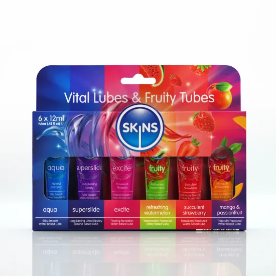 Skins 12ml Sampler Tubes - Vital & Fruity 6pk Skins 12ml Sampler Tubes - Vital & Fruity 6pk