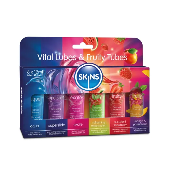 Skins 12ml Sampler Tubes - Vital & Fruity 6pk Skins 12ml Sampler Tubes - Vital & Fruity 6pk