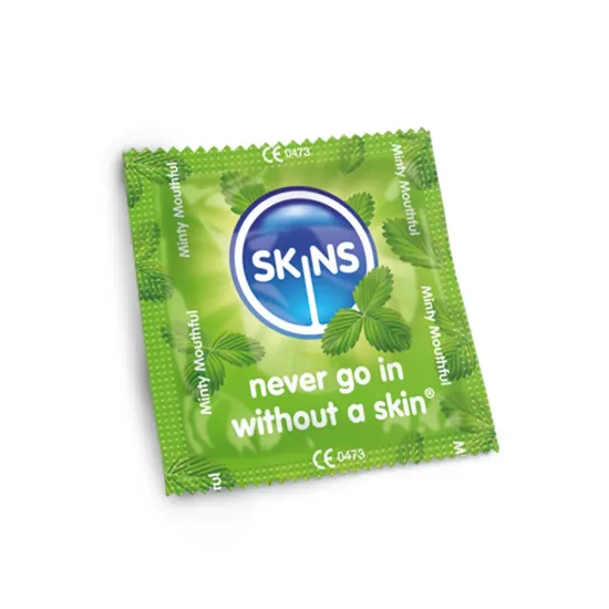 Skins Condoms Mint Flavour FOIL (BAG 500) Skins Condoms Mint Flavour FOIL (BAG 500)