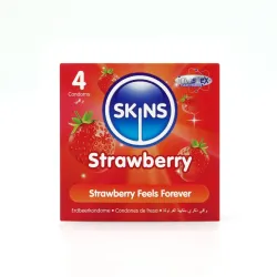 Skins Condoms Strawberry 4 Pack