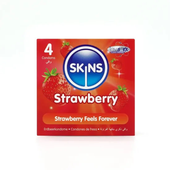 Skins Condoms Strawberry 4 Pack