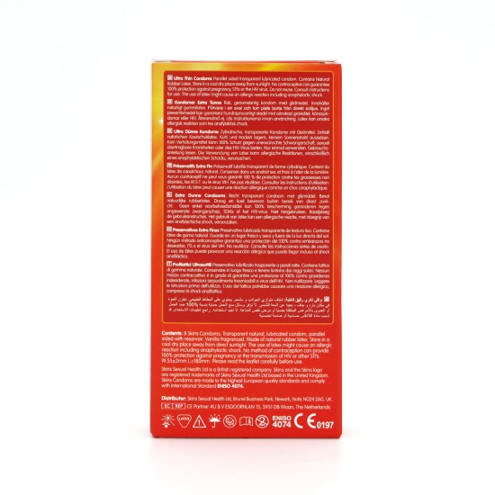 Skins Condoms Ultra Thin 8 Pack Skins Condoms Ultra Thin 8 Pack
