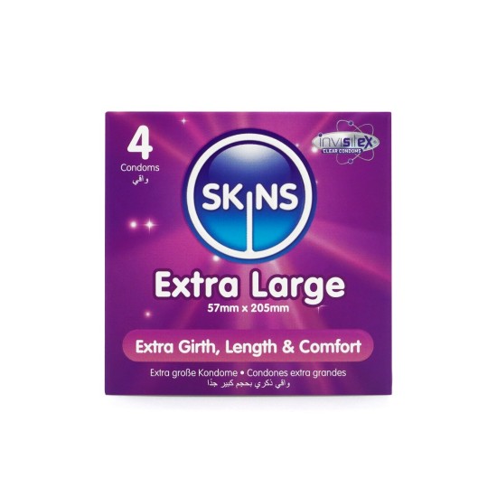 Skins Condoms Extra Large 4 Pack Skins Condoms Extra Large 4 Pack