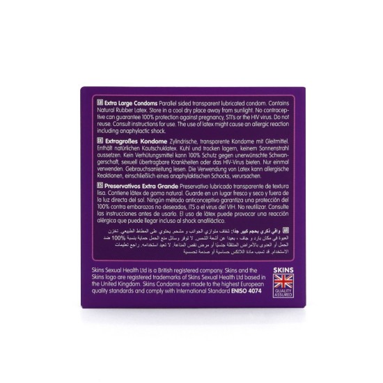 Skins Condoms Extra Large 4 Pack Skins Condoms Extra Large 4 Pack