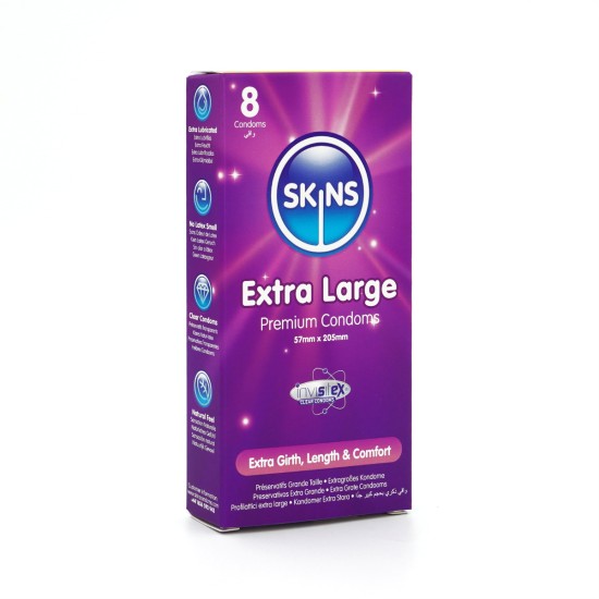 Skins Condoms Extra Large 8 Pack Skins Condoms Extra Large 8 Pack