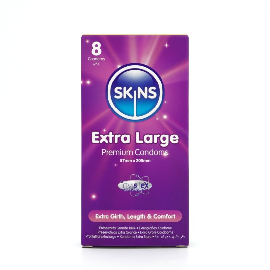Skins Condoms Extra Large 8 Pack Skins Condoms Extra Large 8 Pack
