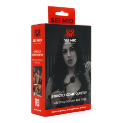 SEI MIO - Strictly Come Quietly - Soft Strap Silicone Ball Gag SEI MIO - Strictly Come Quietly - Soft Strap Silicone Ball Gag