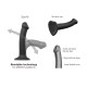 Strap On Me - Semi-Realistic Dual Density Bendable Dildo Black - M