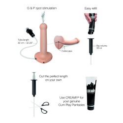 Strap On Me - Squirting Cum Dildo Semi-Realiste Vanilla - L Strap On Me - Squirting Cum Dildo Semi-Realiste Vanilla - L