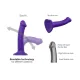 Strap On Me - Semi-Realistic Dual Density Bendable Dildo Purple - M Strap On Me - Semi-Realistic Dual Density Bendable Dildo Purple - M