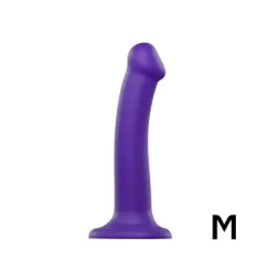 Strap On Me - Semi-Realistic Dual Density Bendable Dildo Purple - M Strap On Me - Semi-Realistic Dual Density Bendable Dildo Purple - M
