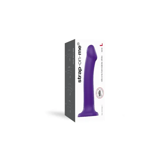 Strap On Me - Semi-Realistic Dual Density Bendable Dildo Purple - M Strap On Me - Semi-Realistic Dual Density Bendable Dildo Purple - M