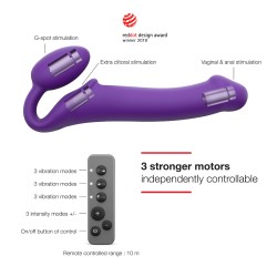 Strap On Me - Vibrating Bendable Strap-On - M - Purple Strap On Me - Vibrating Bendable Strap-On - M - Purple
