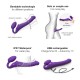 Strap On Me - Vibrating Bendable Strap-On - M -  Purple