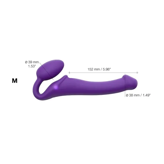 Strap On Me - Vibrating Bendable Strap-On - M - Purple Strap On Me - Vibrating Bendable Strap-On - M - Purple