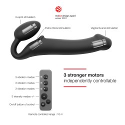 Strap On Me - Vibrating Bendable Strap-On - M - Black Strap On Me - Vibrating Bendable Strap-On - M - Black