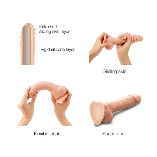 Strap On Me - Sliding Skin Realistic Dildo Vanilla XXL Strap On Me - Sliding Skin Realistic Dildo Vanilla XXL