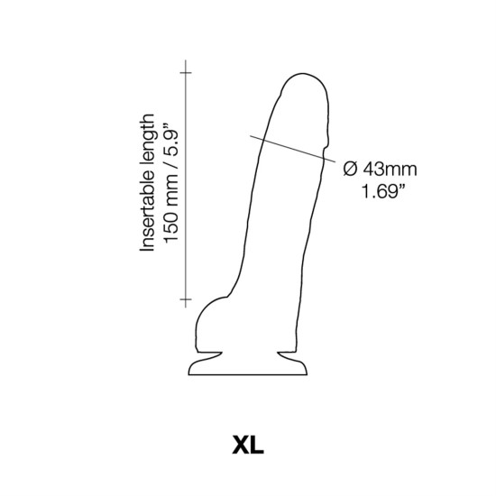 Strap On Me - Sliding Skin Realistic Dildo - Black - XL Strap On Me - Sliding Skin Realistic Dildo - Black - XL
