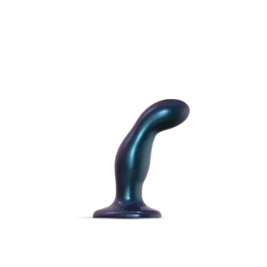 Strap On Me - Dildo Plug Snaky Metallic Blue - M Strap On Me - Dildo Plug Snaky Metallic Blue - M