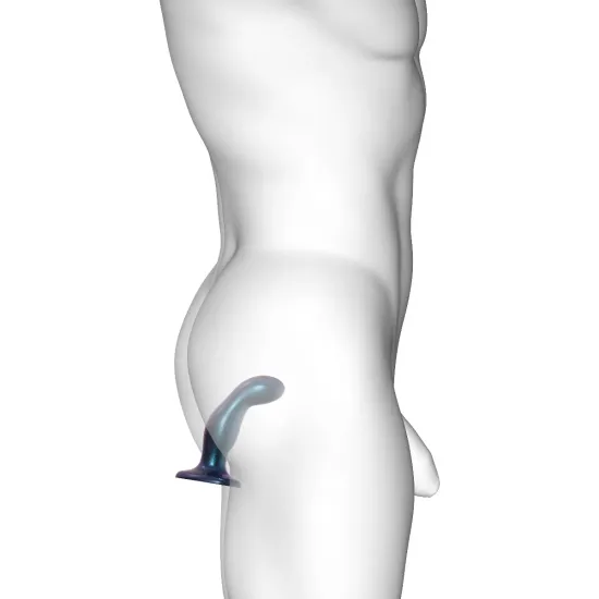 Strap On Me - Dildo Plug Snaky Metallic Blue - M Strap On Me - Dildo Plug Snaky Metallic Blue - M