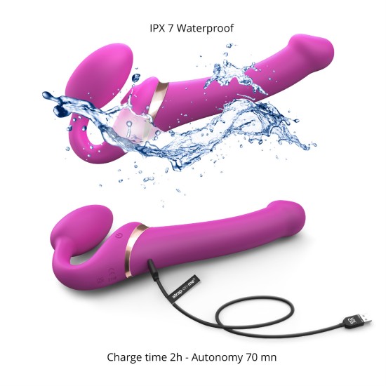 Strap On Me - Multi Orgasm Bendable Strap-On - M - Fuchsia Strap On Me - Multi Orgasm Bendable Strap-On - M - Fuchsia