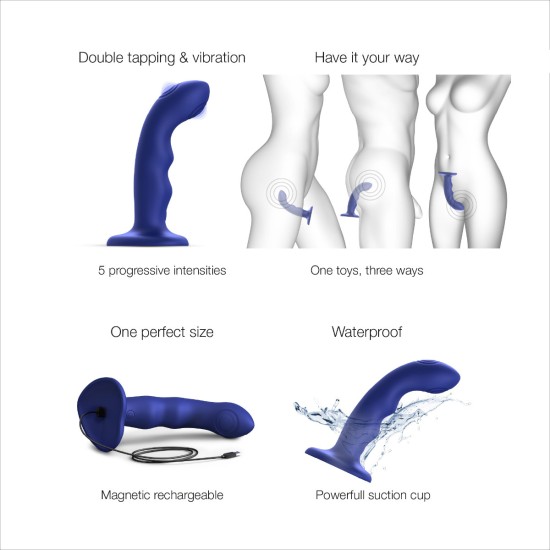 Strap On Me - Tapping Dildo Blue Strap On Me - Tapping Dildo Blue