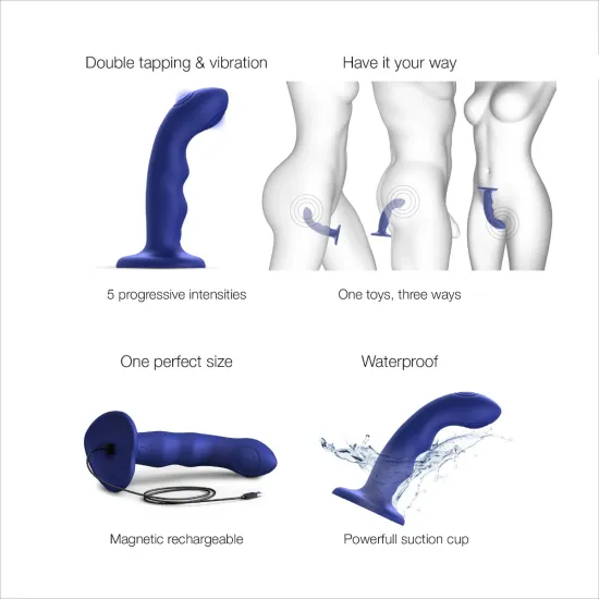 Strap On Me - Tapping Dildo Blue Strap On Me - Tapping Dildo Blue