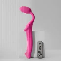 Strap On Me - Vibrating Bendable Strap-On - M - Fuchsia