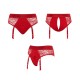 Strap On Me - Harness Lingerie Diva - L - Red Strap On Me - Harness Lingerie Diva - L - Red