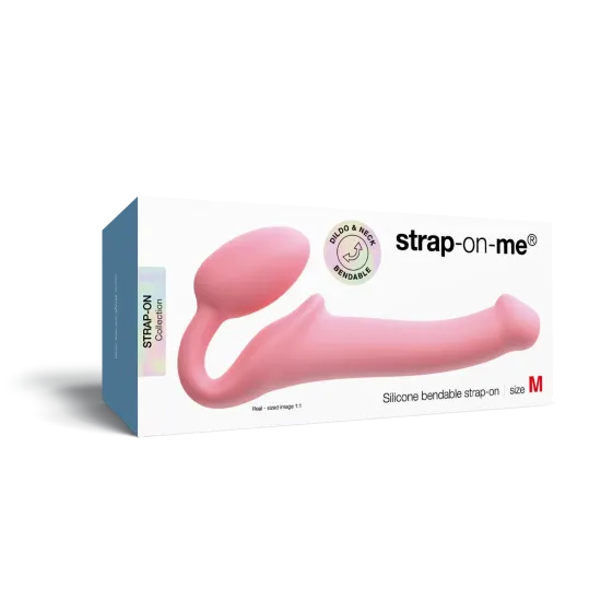 Strap On Me - Silicone Bendable Strap-On - S - Pastel Pink Strap On Me - Silicone Bendable Strap-On - S - Pastel Pink