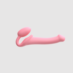 Strap On Me - Silicone Bendable Strap-On - M - Pastel Pink