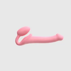Strap On Me - Silicone Bendable Strap-On - M - Pastel Pink