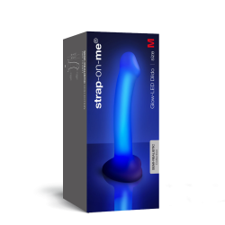 Strap On Me - Glow-LED Dildo Purple - M