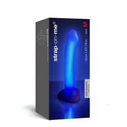 Strap On Me - Glow-LED Dildo Purple - M