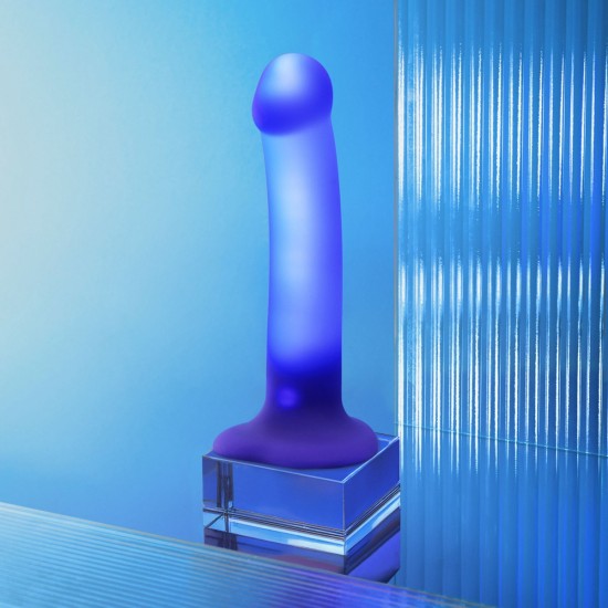 Strap On Me - Glow-LED Dildo Purple - M