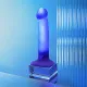 Strap On Me - Glow-LED Dildo Purple - M