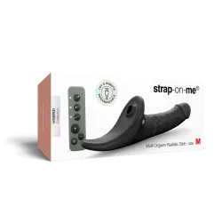 Strap On Me - Multi Orgasm Realistic Dildo - M - Black Tr