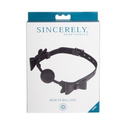 Sportsheets Sincerely Bow Tie Faux Leather Silicone Ball Gag Sportsheets Sincerely Bow Tie Faux Leather Silicone Ball Gag