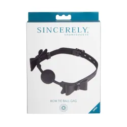 Sportsheets Sincerely Bow Tie Faux Leather Silicone Ball Gag