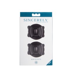 Sportsheets Sincerely Bow Tie Faux Leather Nipple Pasties Sportsheets Sincerely Bow Tie Faux Leather Nipple Pasties