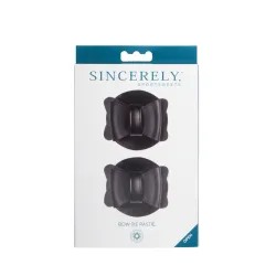 Sportsheets Sincerely Bow Tie Faux Leather Nipple Pasties
