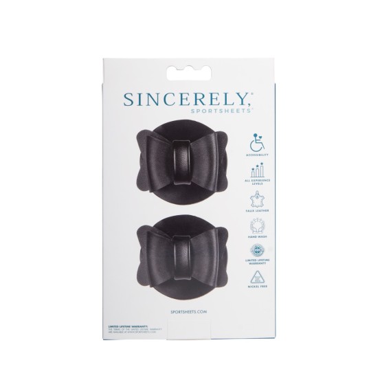 Sportsheets Sincerely Bow Tie Faux Leather Nipple Pasties Sportsheets Sincerely Bow Tie Faux Leather Nipple Pasties