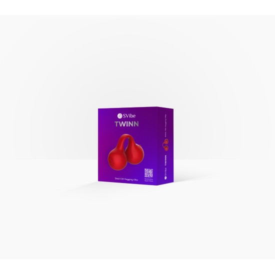 SVibe Snail TWINN Finger Vibrator - Cherry (Red) - NO APP