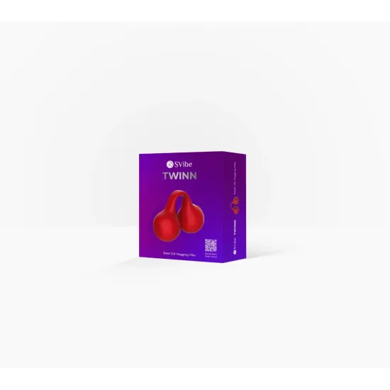 SVibe Snail TWINN Finger Vibrator - Cherry (Red) - NO APP SVibe Snail TWINN Finger Vibrator - Cherry (Red) - NO APP