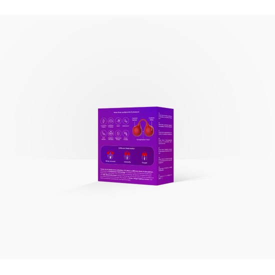 SVibe Snail TWINN Finger Vibrator - Cherry (Red) - NO APP