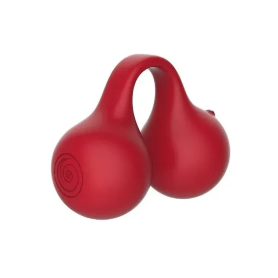 SVibe Snail TWINN Finger Vibrator - Cherry (Red) - NO APP SVibe Snail TWINN Finger Vibrator - Cherry (Red) - NO APP