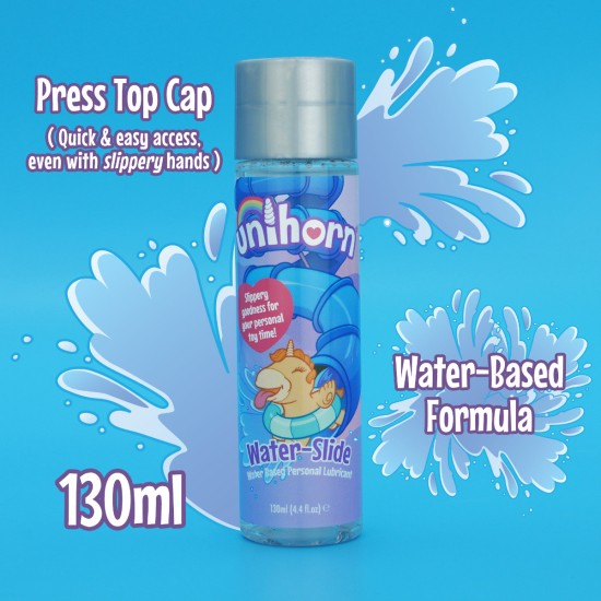 Unihorn Water-Slide Water Based Personal Lubricant 4.4 fl oz (130ml) Unihorn Water-Slide Water Based Personal Lubricant 4.4 fl oz (130ml)