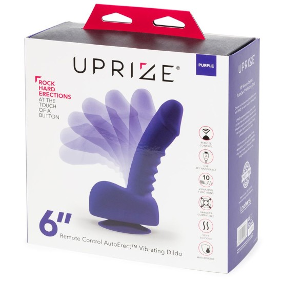 Uprize Remote Control Rising 6 Inch Vibrating Realistic Dildo Purple Uprize Remote Control Rising 6 Inch Vibrating Realistic Dildo Purple